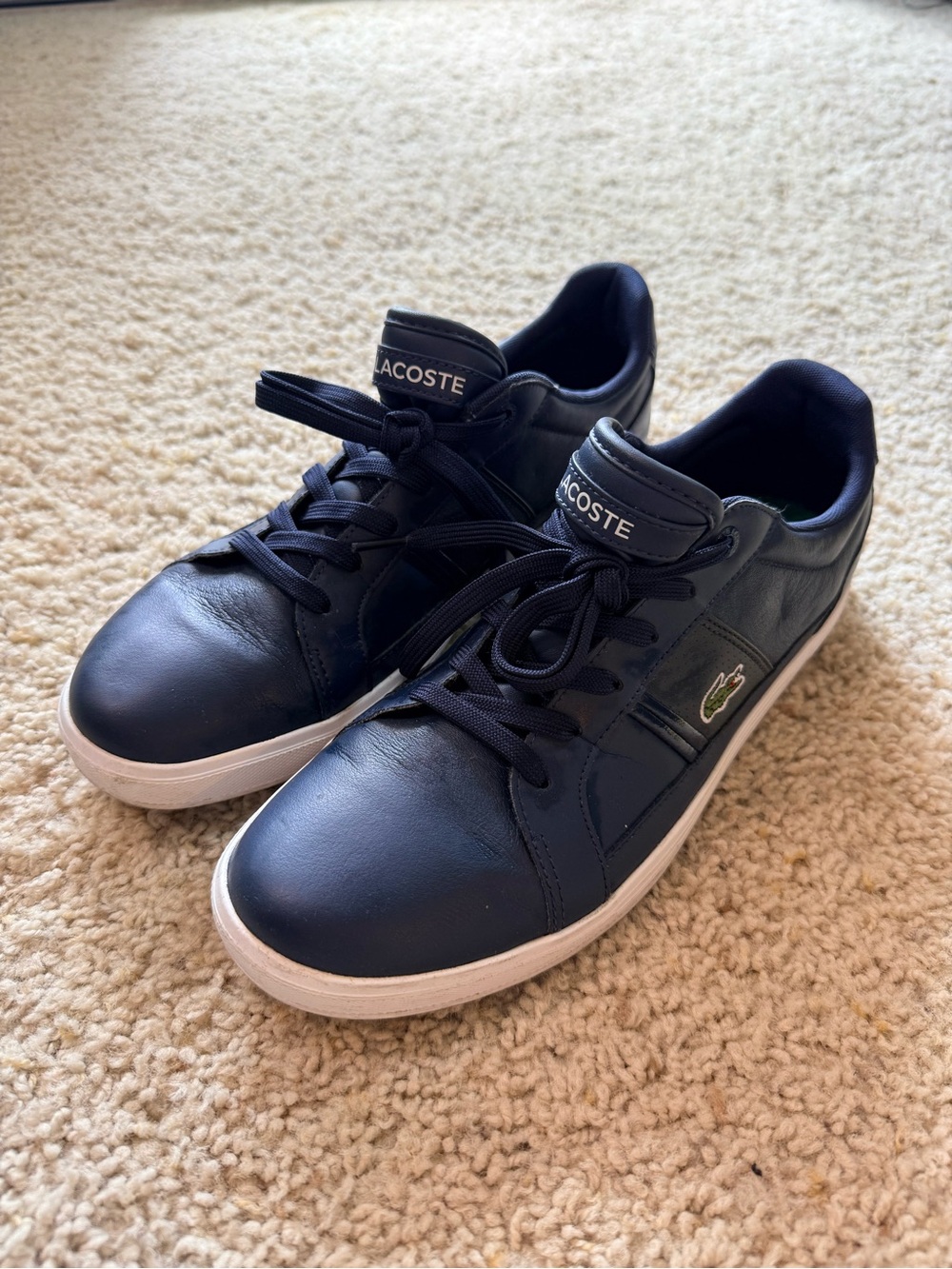 Lacoste Navy Blue Europa LCR Sneaker (Men's Size 10 US / 43 EUR)